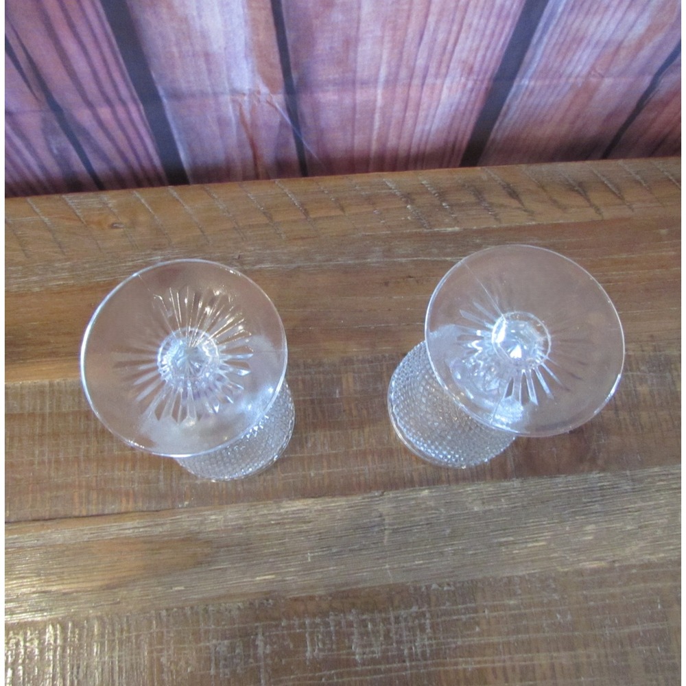 Vista Alegre Bicos Clear Glass White Wine Goblets Set of 2 Gothic Halloween - Picture 5 of 5